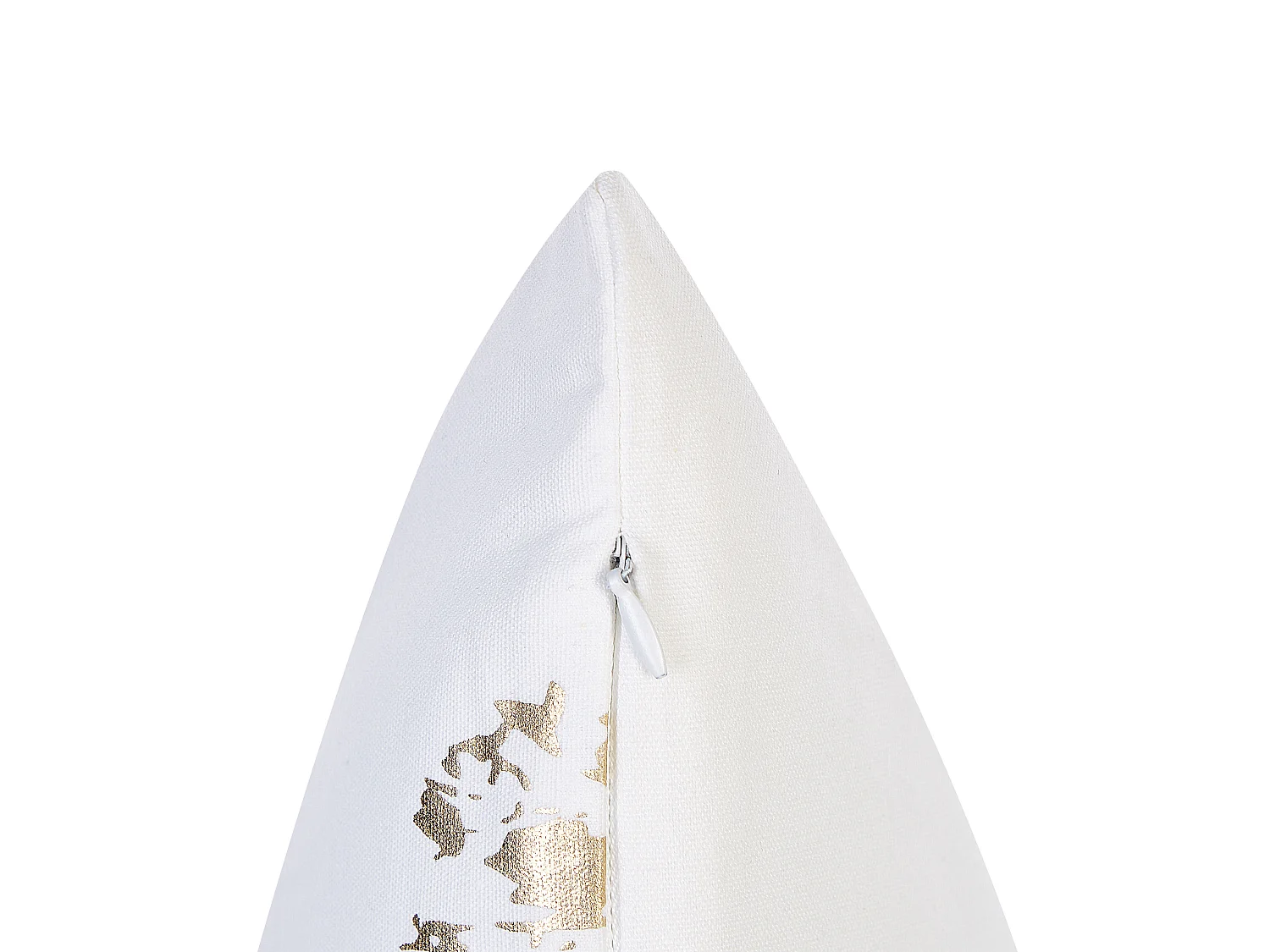 Conjunto de 2 cojines decorativos GOLDENROD Terciopelo 45 x 45 cm Blanco Patrón de plantas