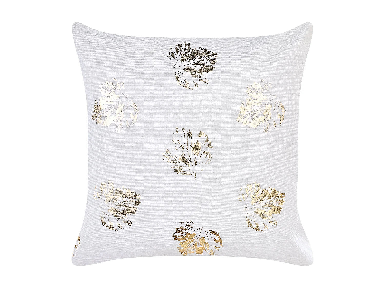 Lot de 2 coussins décoratifs GOLDENROD Velours 45 x 45 cm Blanc Motif de plante