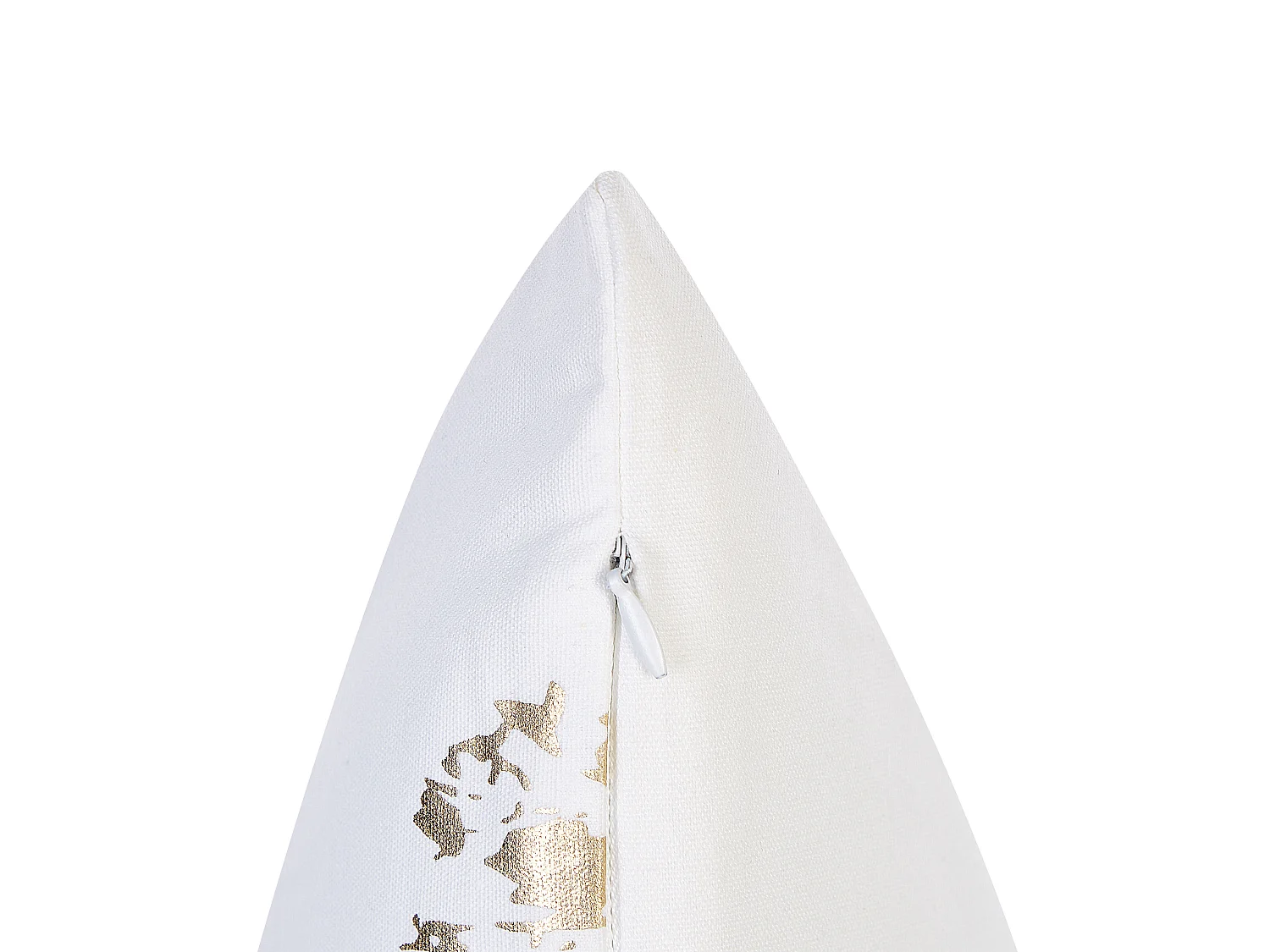 Lot de 2 coussins décoratifs GOLDENROD Velours 45 x 45 cm Blanc Motif de plante