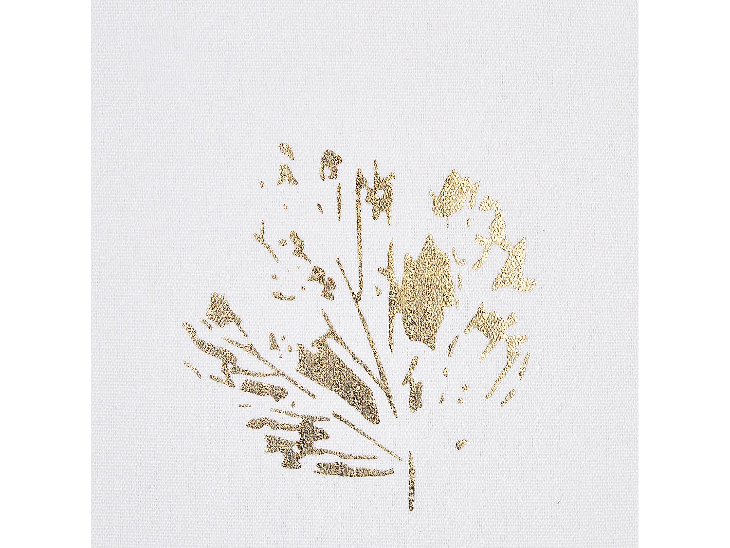 Lot de 2 coussins décoratifs GOLDENROD Velours 45 x 45 cm Blanc Motif de plante