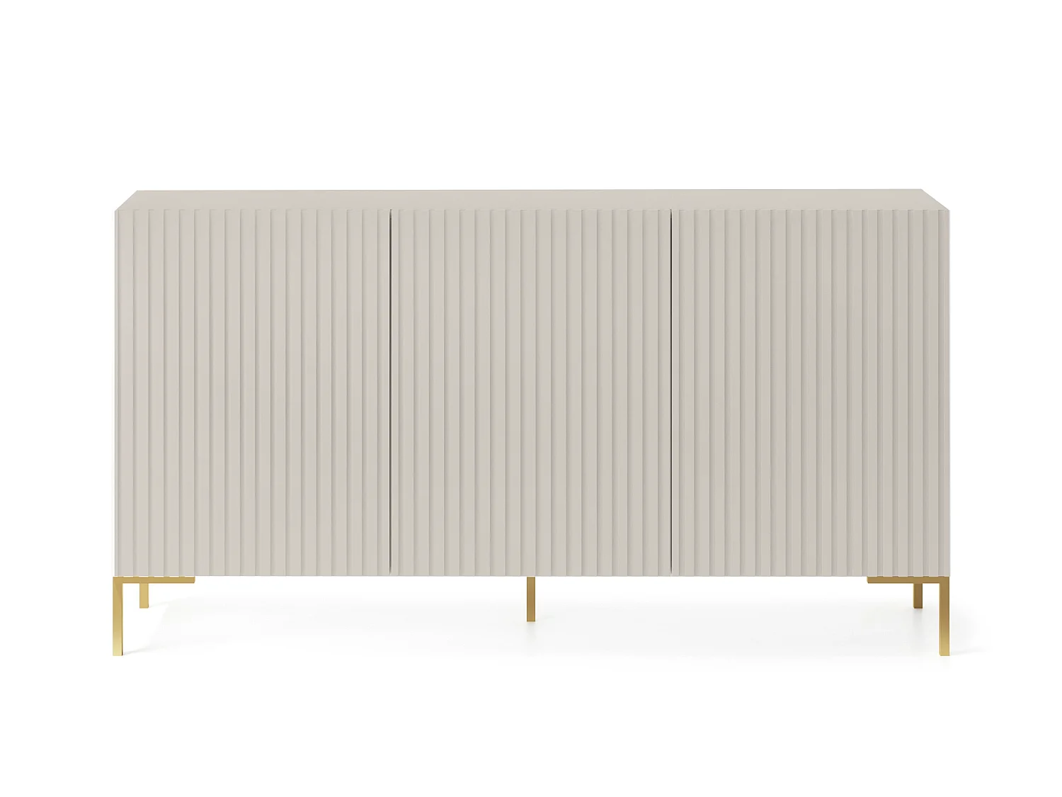 Dreitürige Kommode - 140 cm - taupe (graubeige) - LAMMELO