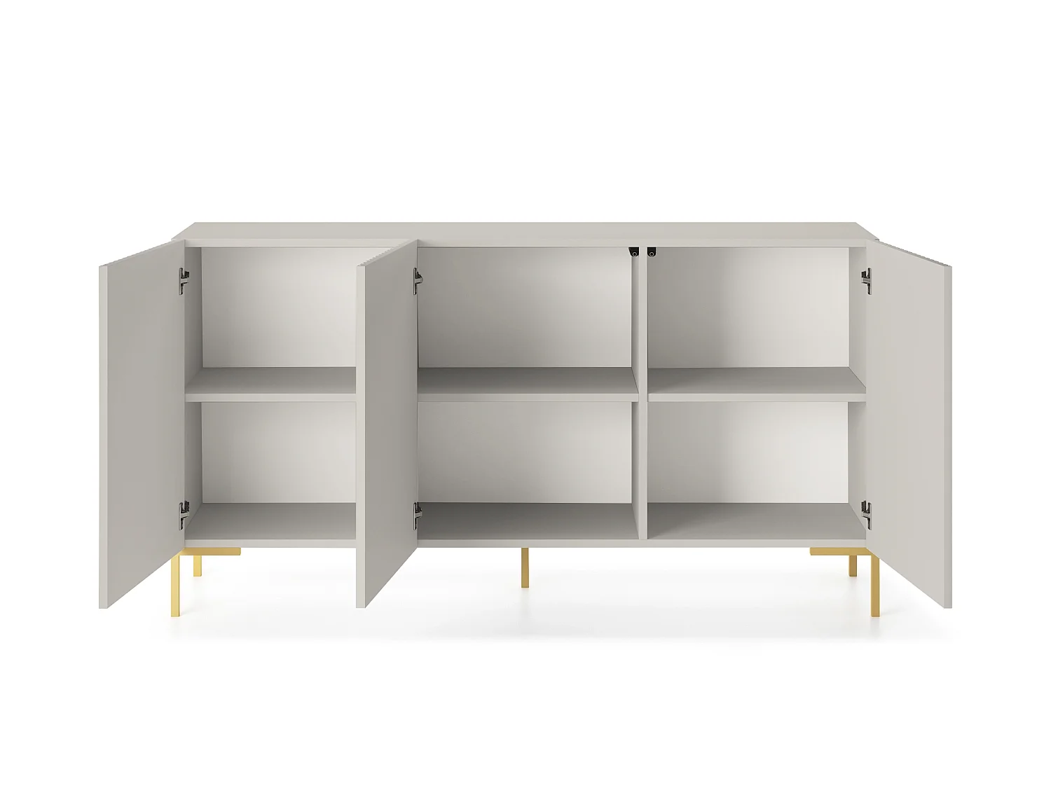 Dreitürige Kommode - 140 cm - taupe (graubeige) - LAMMELO