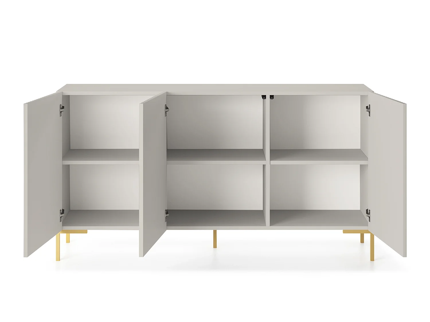 Commode à trois portes - 140 cm - taupe (gris-beige) -LAMMELO