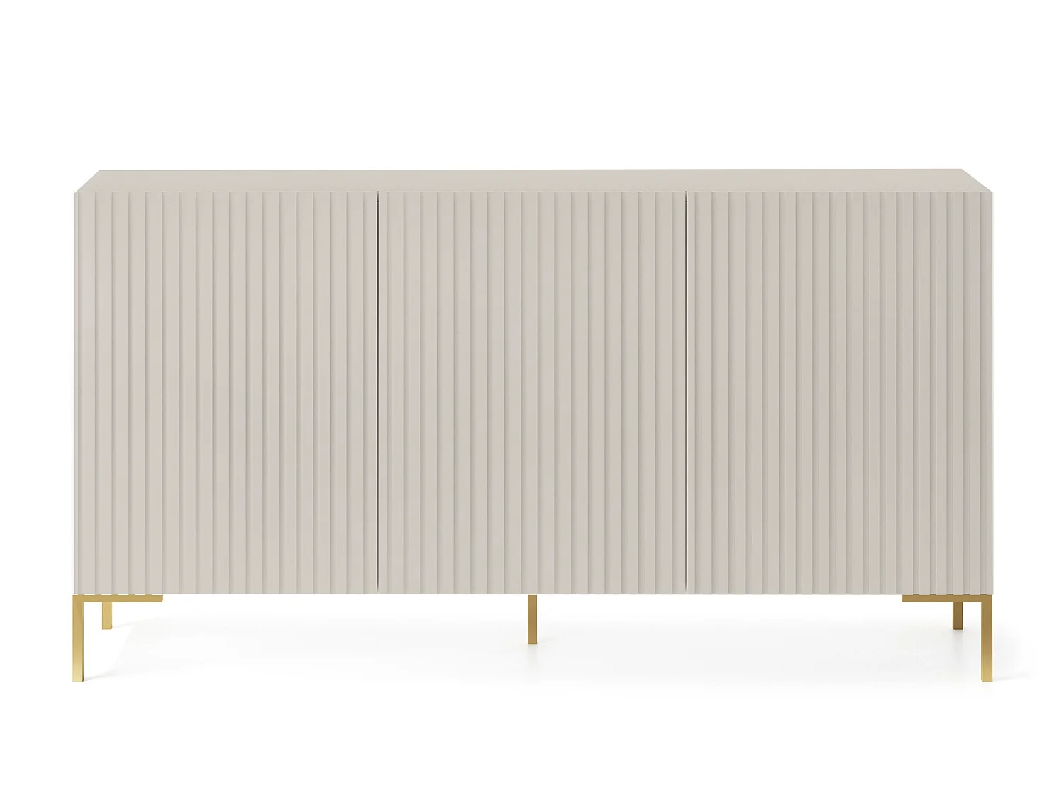 Commode à trois portes - 140 cm - taupe (gris-beige) -LAMMELO