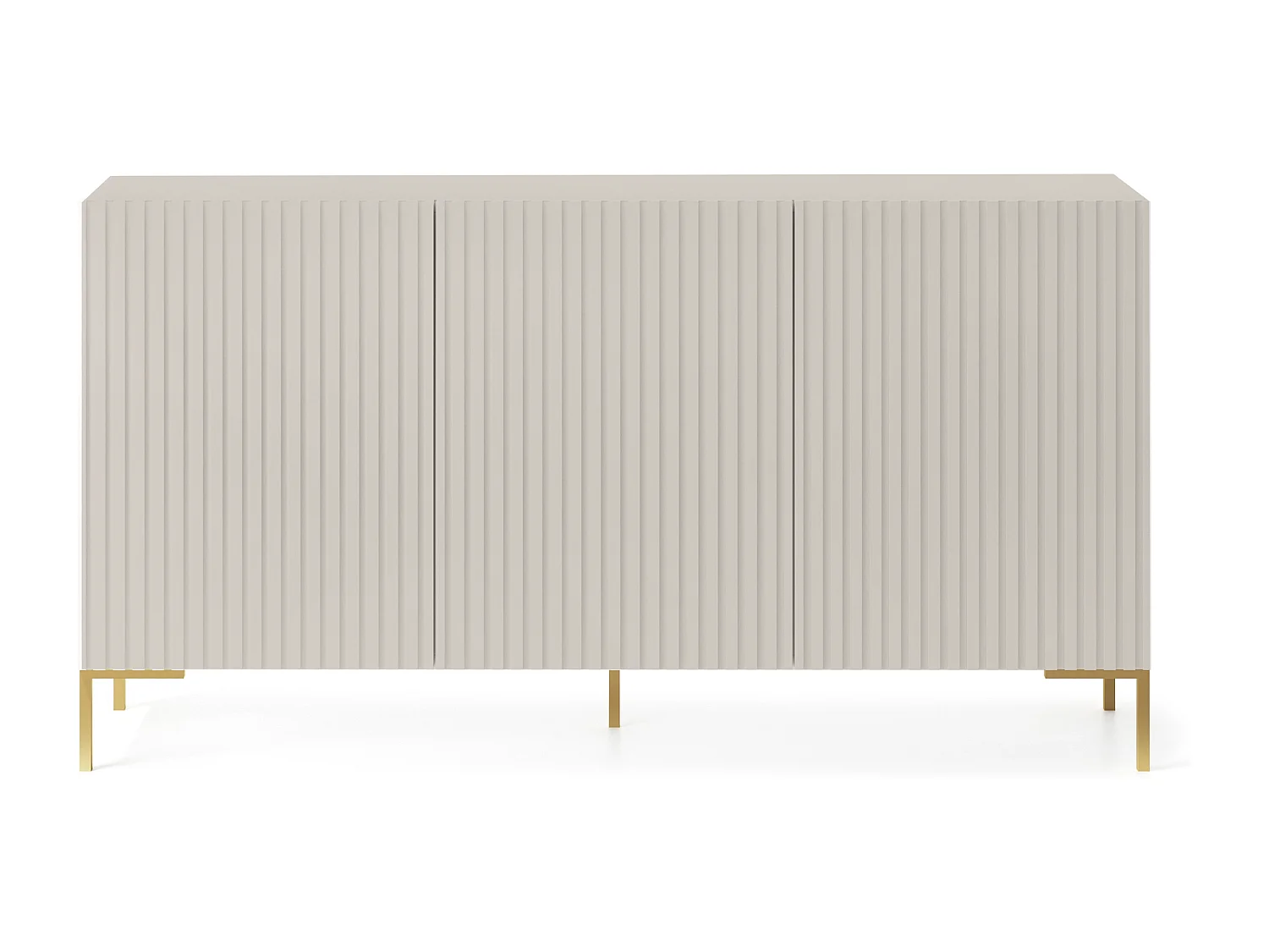Commode à trois portes - 140 cm - taupe (gris-beige) -LAMMELO