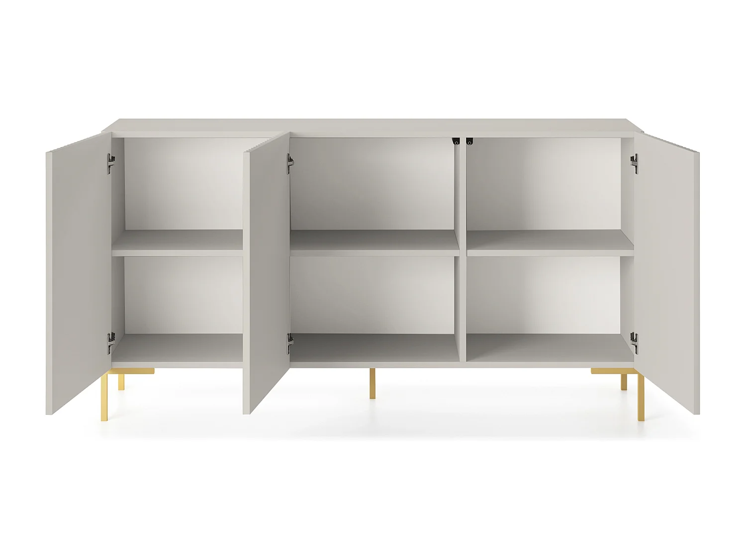 Commode à trois portes - 140 cm - taupe (gris-beige) -LAMMELO