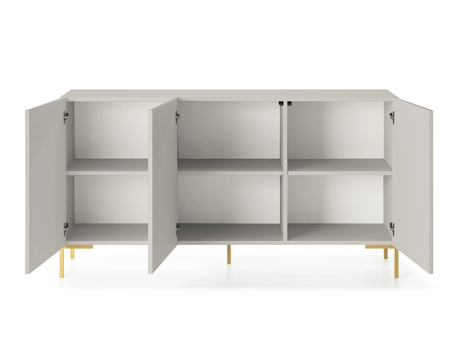 Commode à trois portes - 140 cm - taupe (gris-beige) -LAMMELO