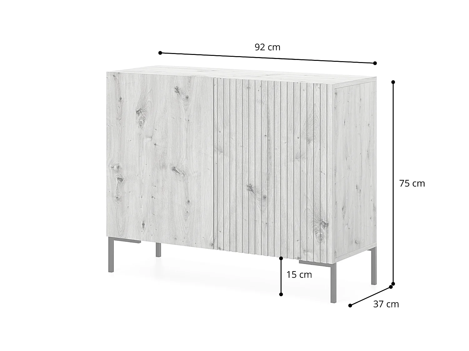 Commode à deux portes - blanc- LAMMELO
