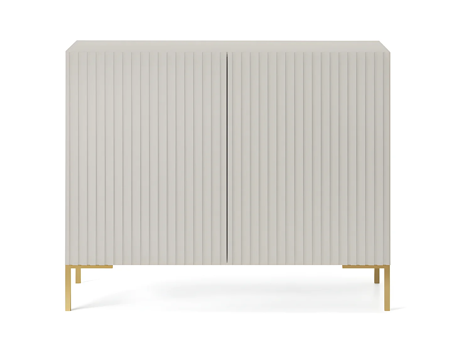 Commode à deux portes - 92 cm - taupe (gris-beige) - LAMMELO