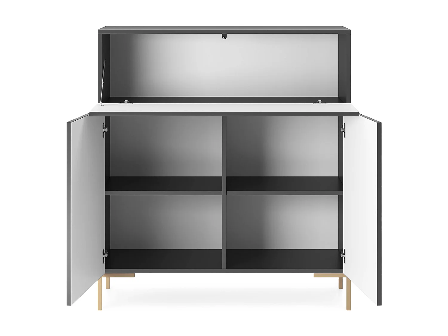 Commode de 92 cm de haut - lamelle noire - LAMMELO