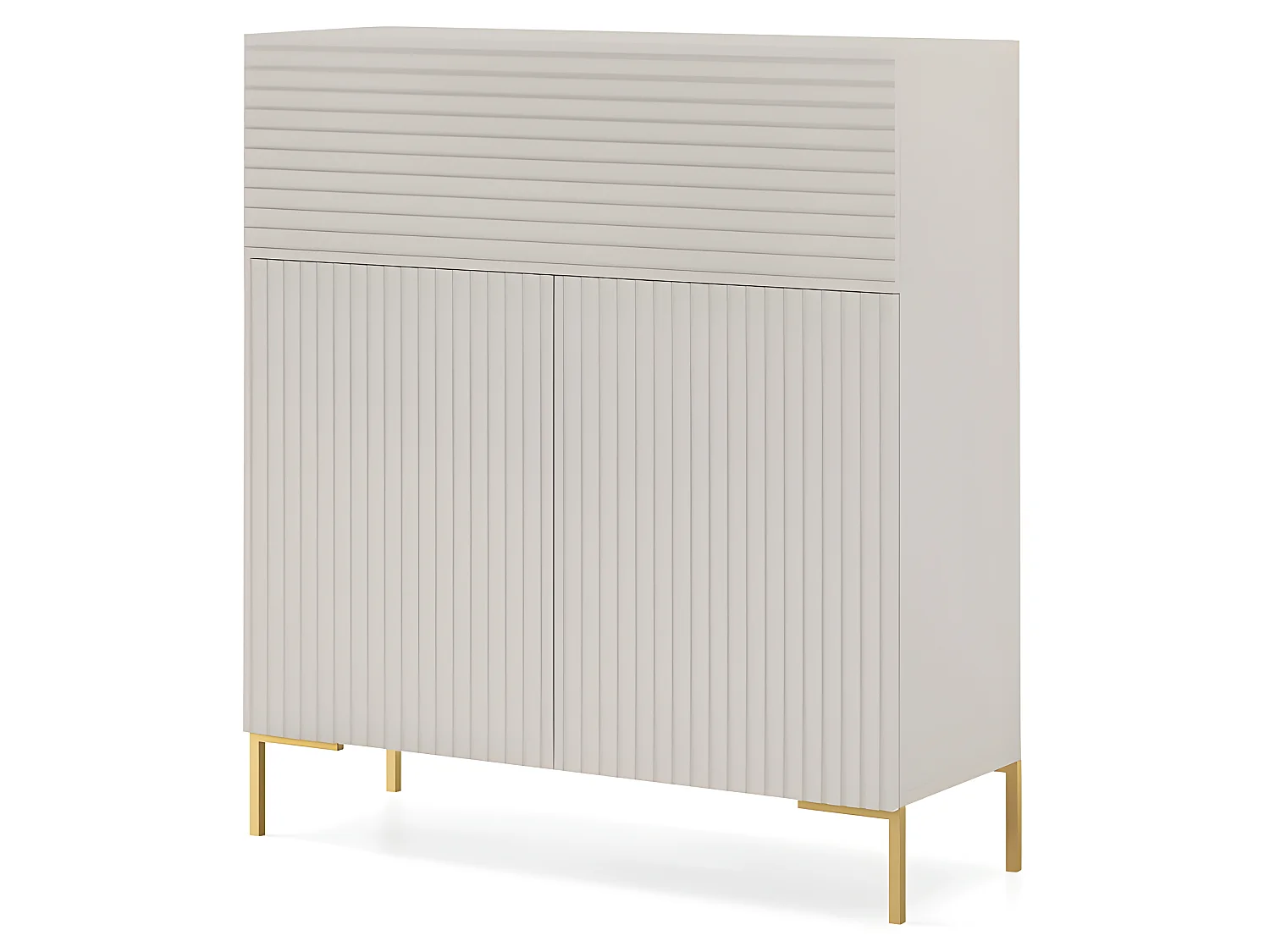 Ladekast 92 cm hoog - taupe (grijsbeige) - LAMMELO