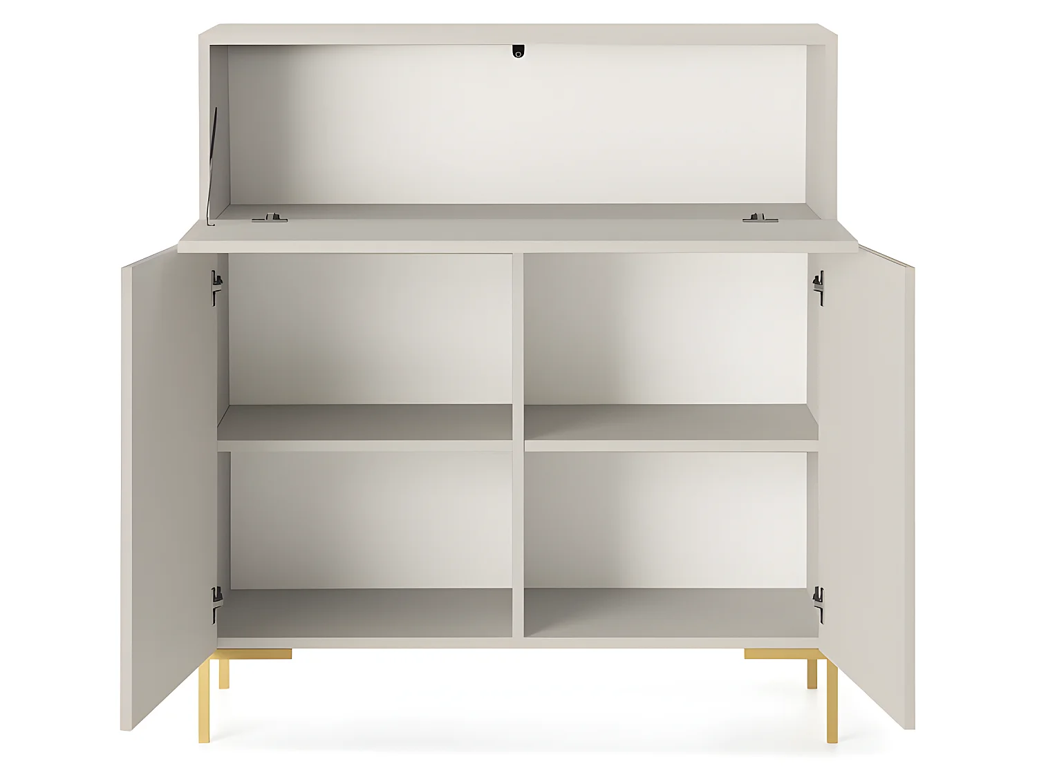 Ladekast 92 cm hoog - taupe (grijsbeige) - LAMMELO