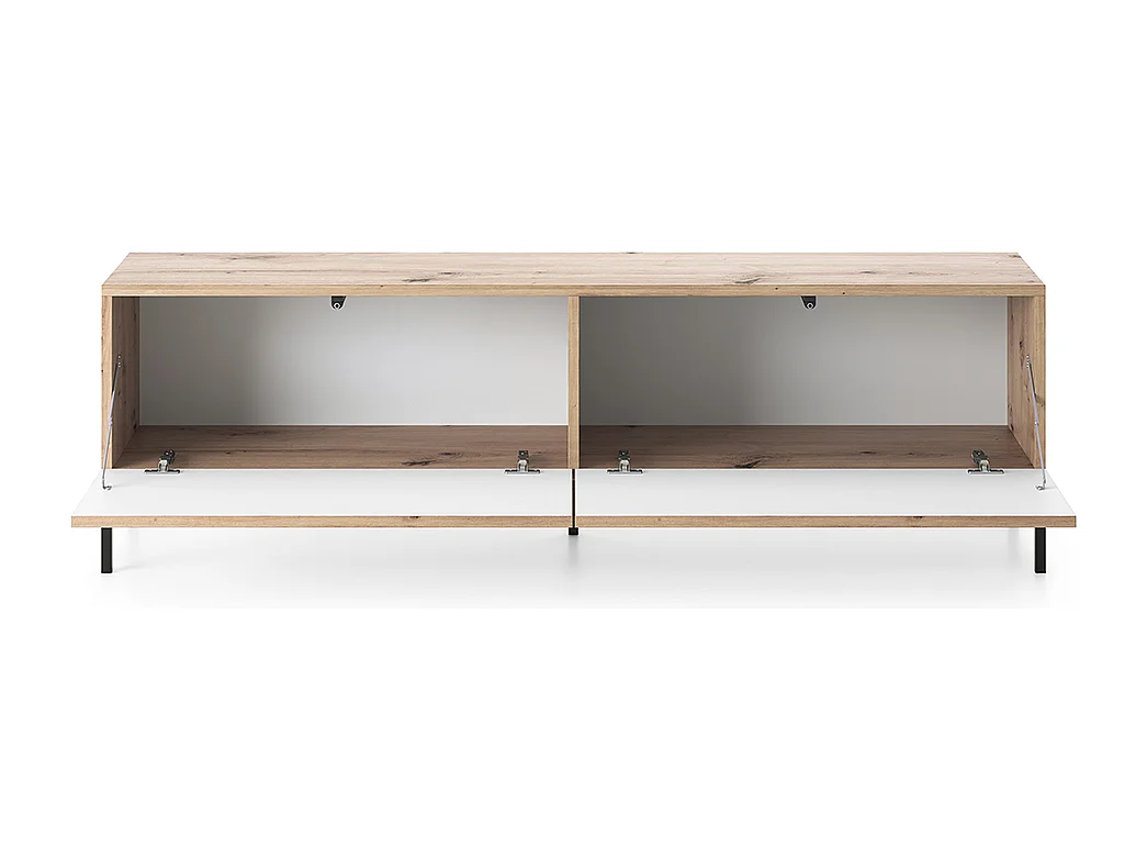 Meuble TV 140 cm - chêne lamelle - LAMMELO