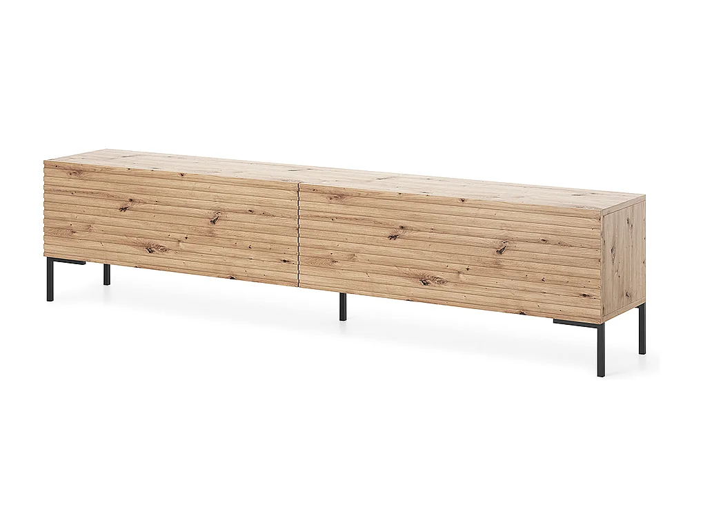 Meuble TV 175 cm - chêne lamelle - LAMMELO