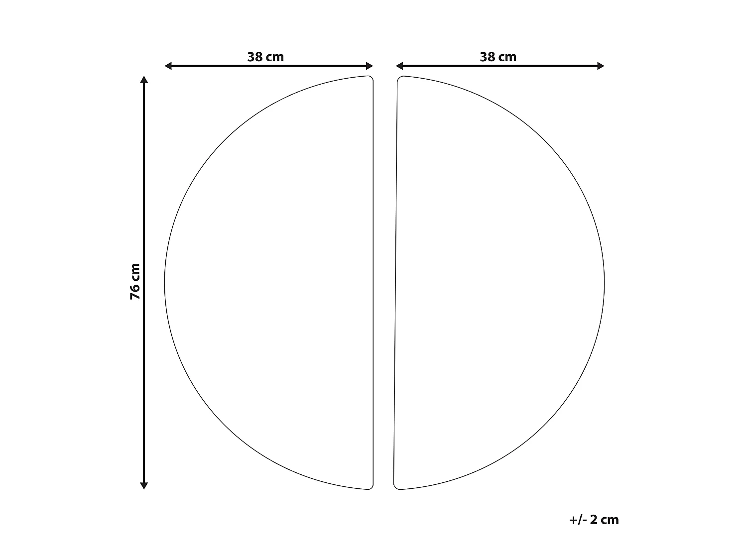Decoración de pared MANDAU Vidrio 76 cm Negro