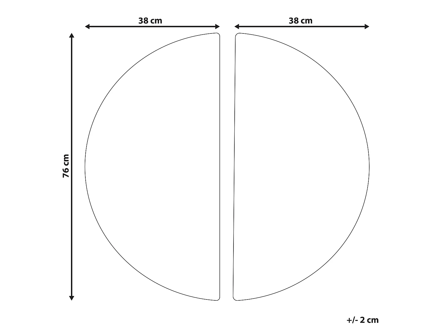 Wanddecoratie MANDAU Glas 76 cm Zwart