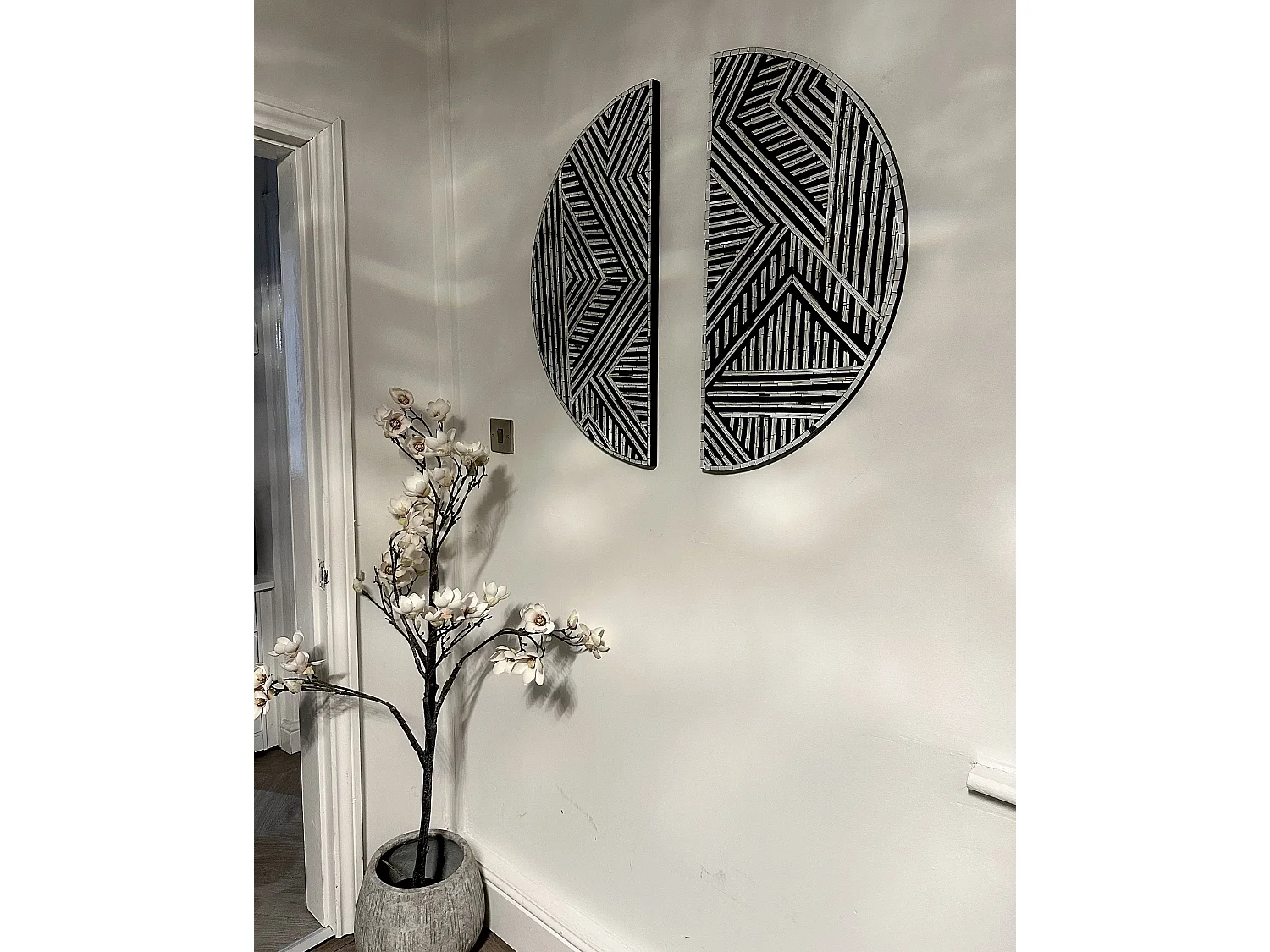 Décoration murale MANDAU Verre 76 cm Noir