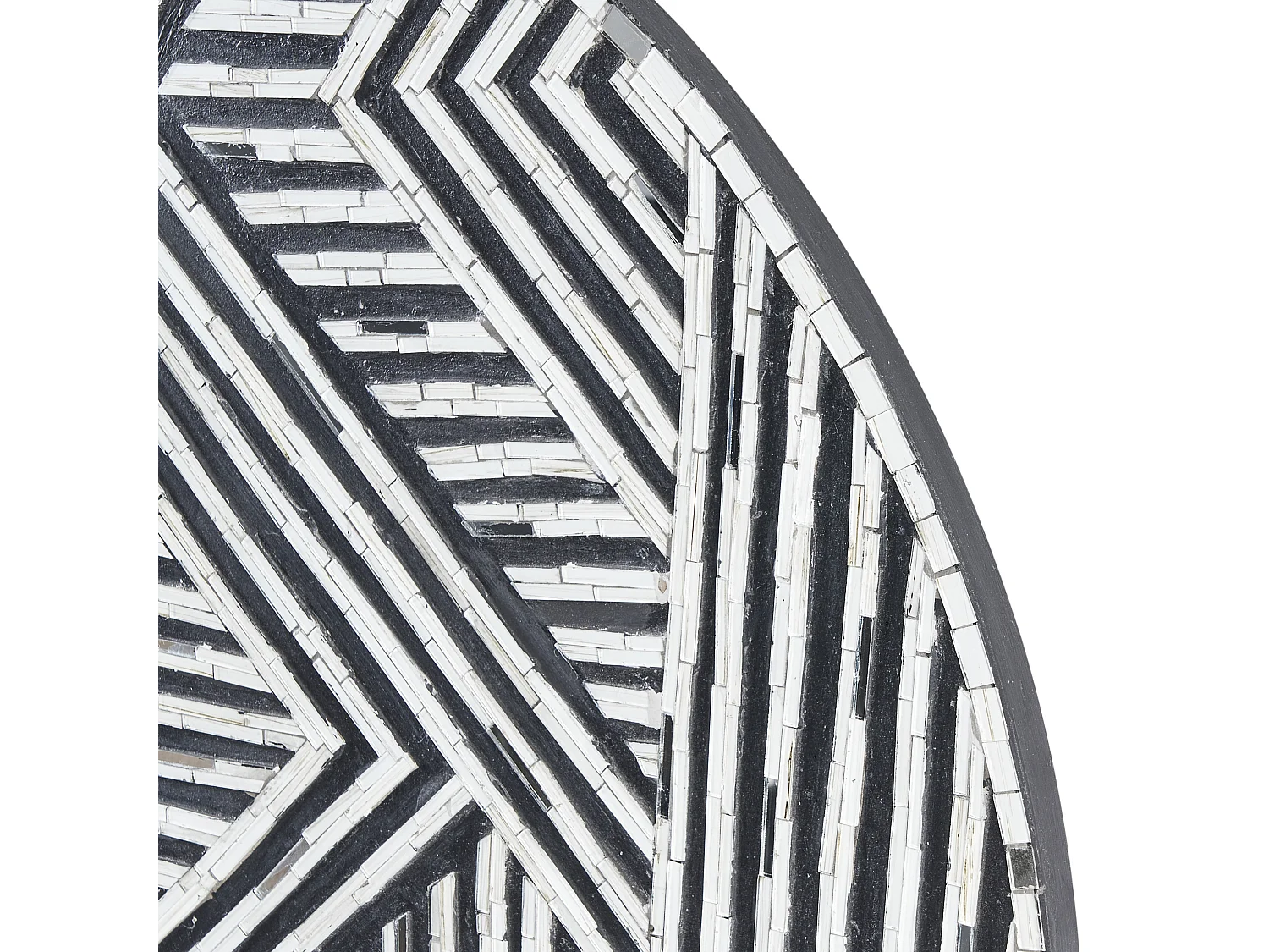 Decoração de parede MANDAU Vidro 76 cm Preto