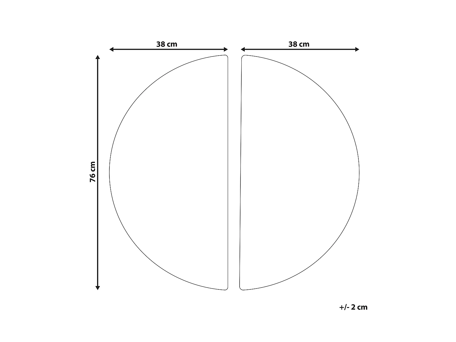 Décoration murale MANDAU Verre 76 cm Noir