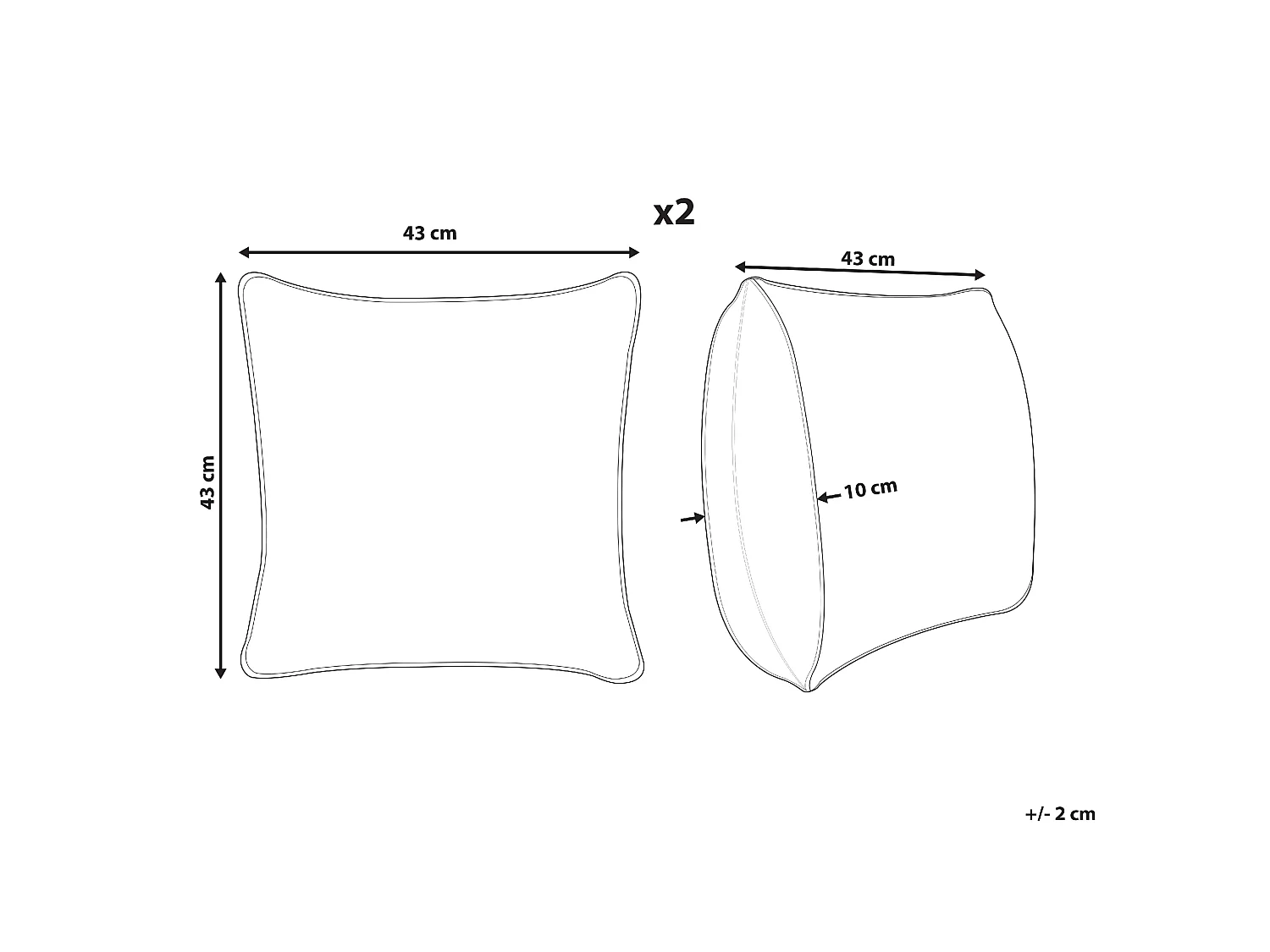 Set di 2 cuscini MILLET Velluto a coste 43 x 43 cm Verde oliva Trama geometrica