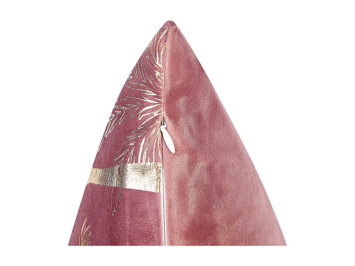 Set di 2 cuscini CARANDAY Velluto 45 x 45 cm Rosa Trama di piante