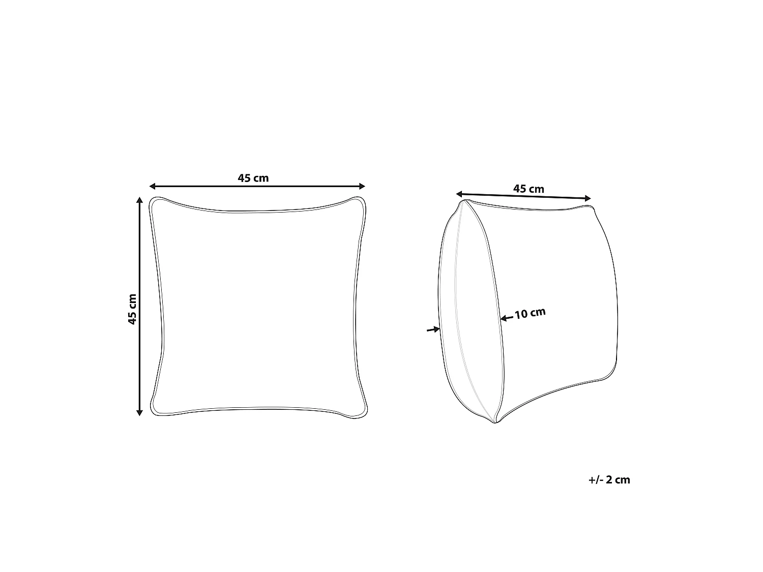 Set van 2 decoratieve kussens ABAL 45 x 45 cm Beige Dierenprint