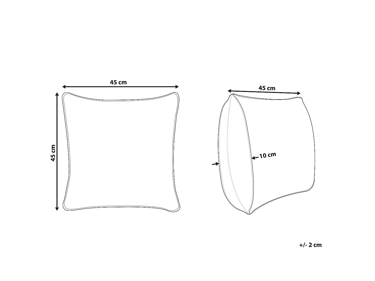 Set van 2 decoratieve kussens ABAL 45 x 45 cm Beige Dierenprint