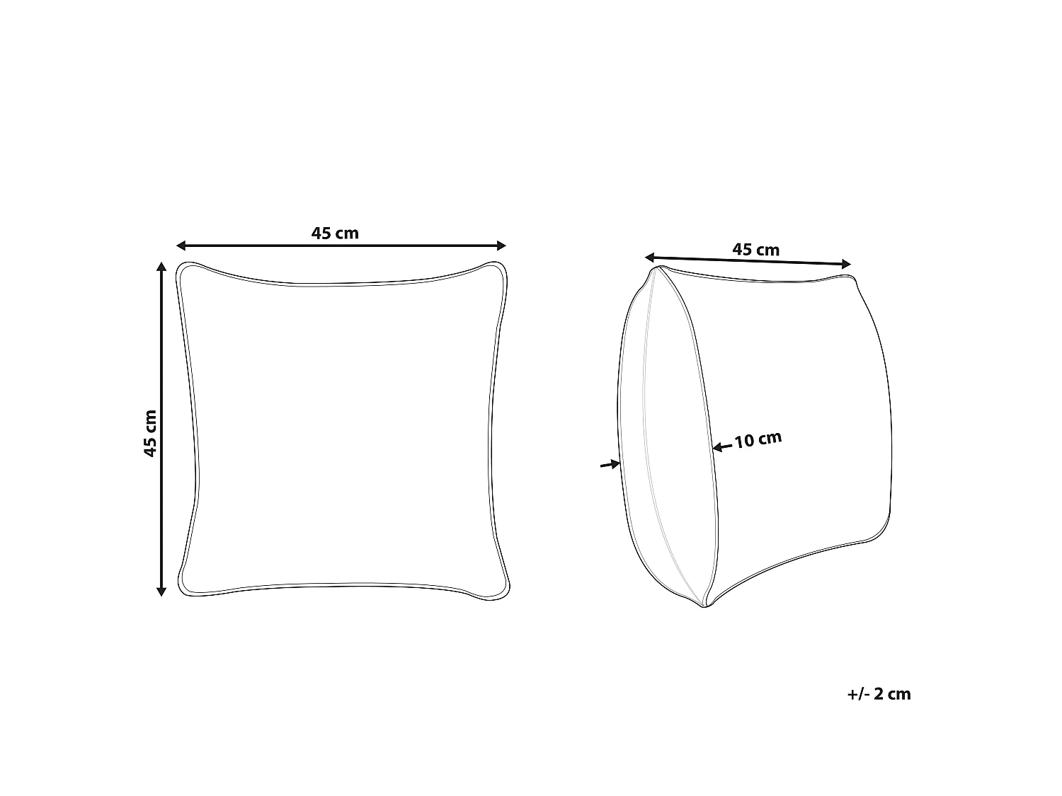 Conjunto de 2 almofadas decorativas ABAL 45 x 45 cm Creme Padrão animal