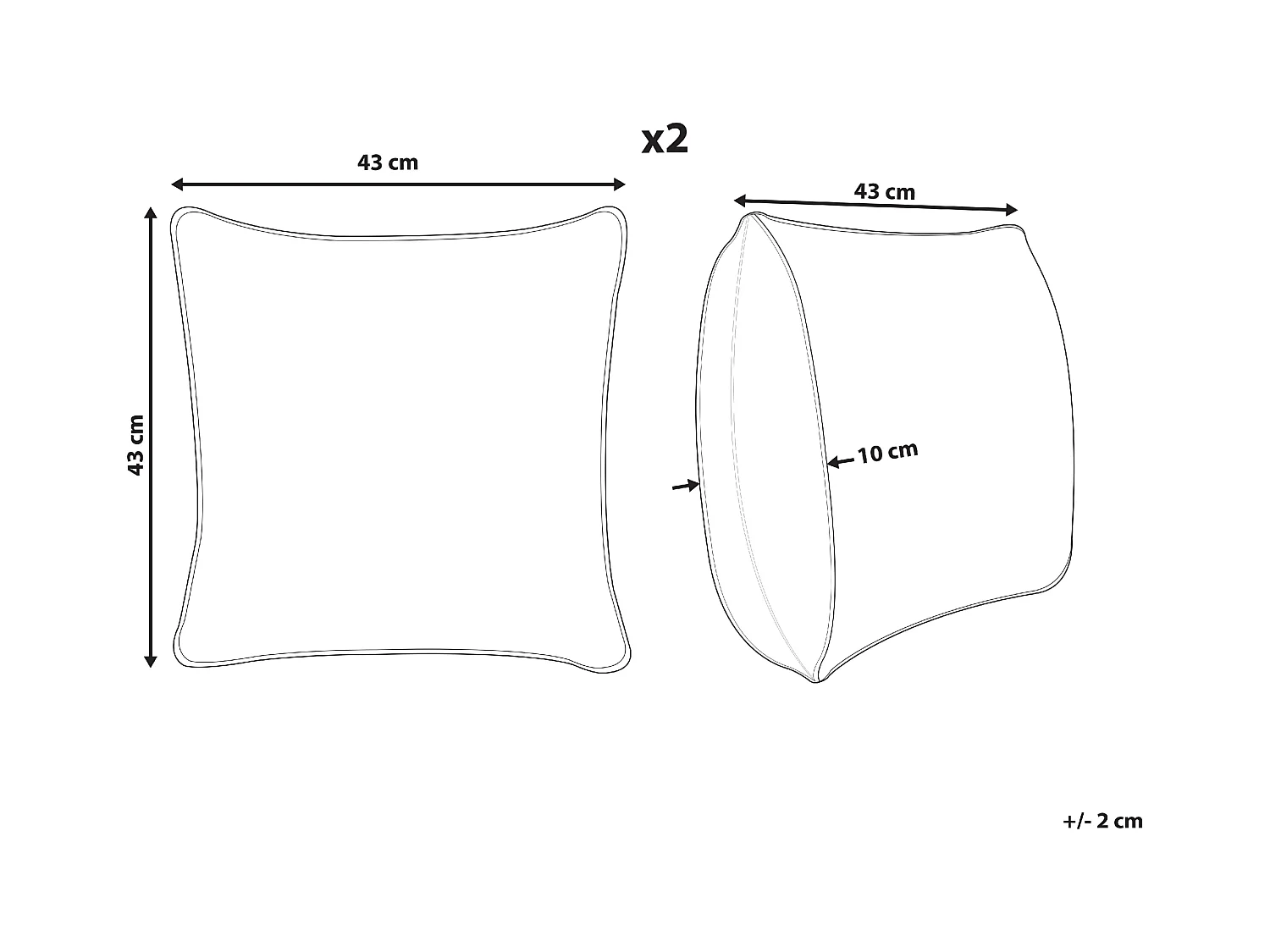 Conjunto de 2 almofadas decorativas MILLET Bombazine 43 x 43 cm Violeta Padrão geométrico
