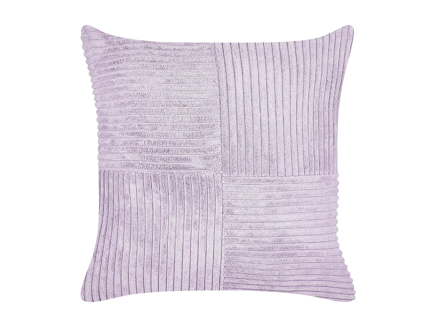 Lot de 2 coussins décoratifs MILLET Velours côtelé 43 x 43 cm Violet Motif géométrique