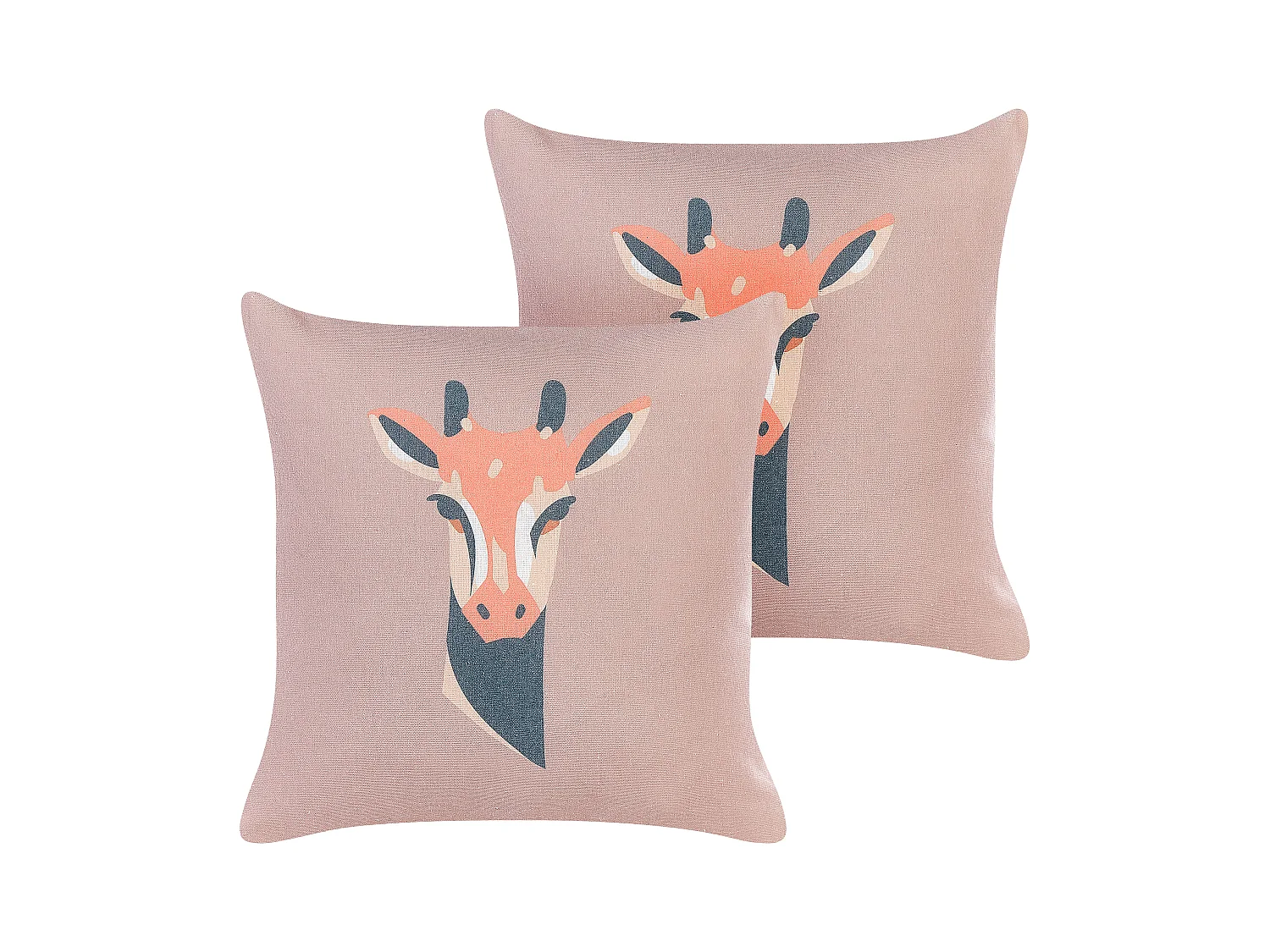 Zestaw 2 poduszek dekoracyjnych CANDELABRA 45 x 45 cm Różowy Wzór zwierzęcy