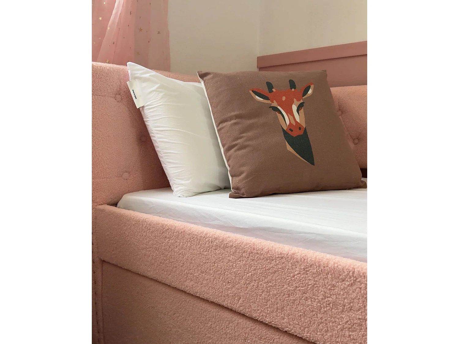 Lot de 2 coussins décoratifs CANDELABRA 45 x 45 cm Rose Motif animal