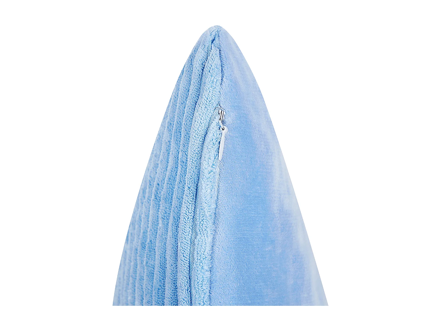 Lot de 2 coussins décoratifs MILLET Velours côtelé 43 x 43 cm Bleu Motif géométrique