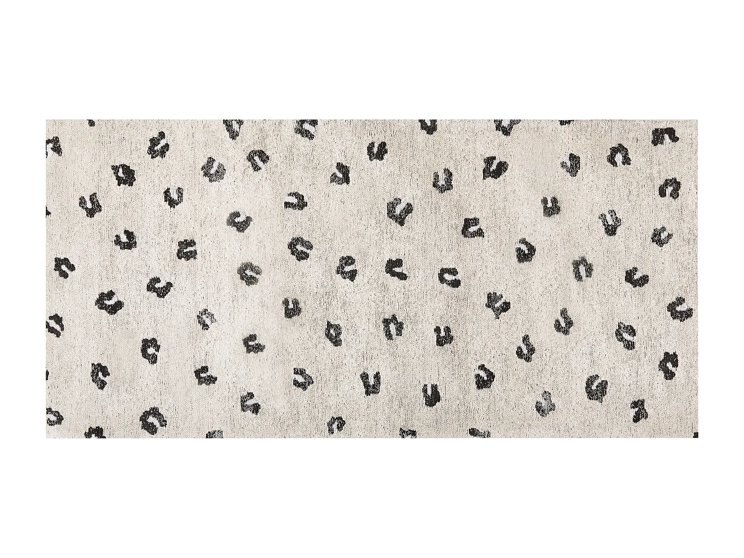 Moderner Teppich aus Baumwolle mit Punkten Hellbeige 80 x 150 cm Afis