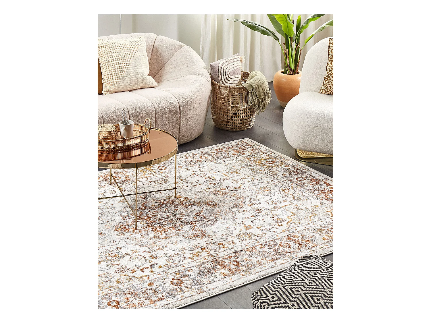 Tapis beige et marron 200 x 300 cm VAYK