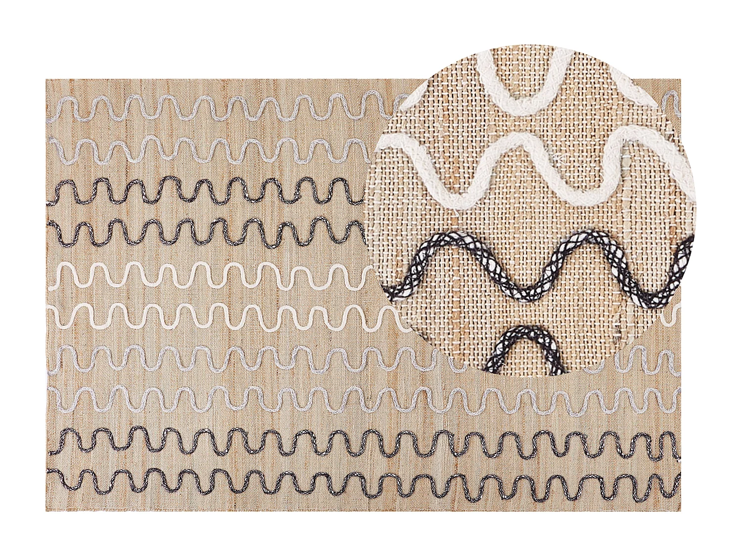 Alfombra SOGUT 140 x 200 cm Yute Beige