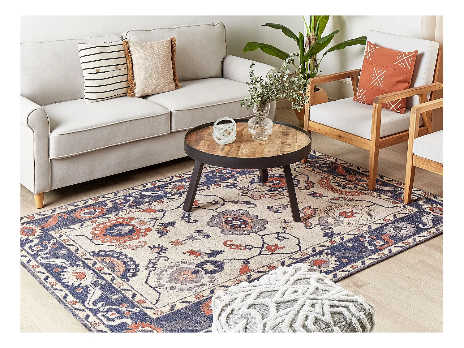 Vloerkleed katoen meerkleurig 160 x 230 cm KABTA