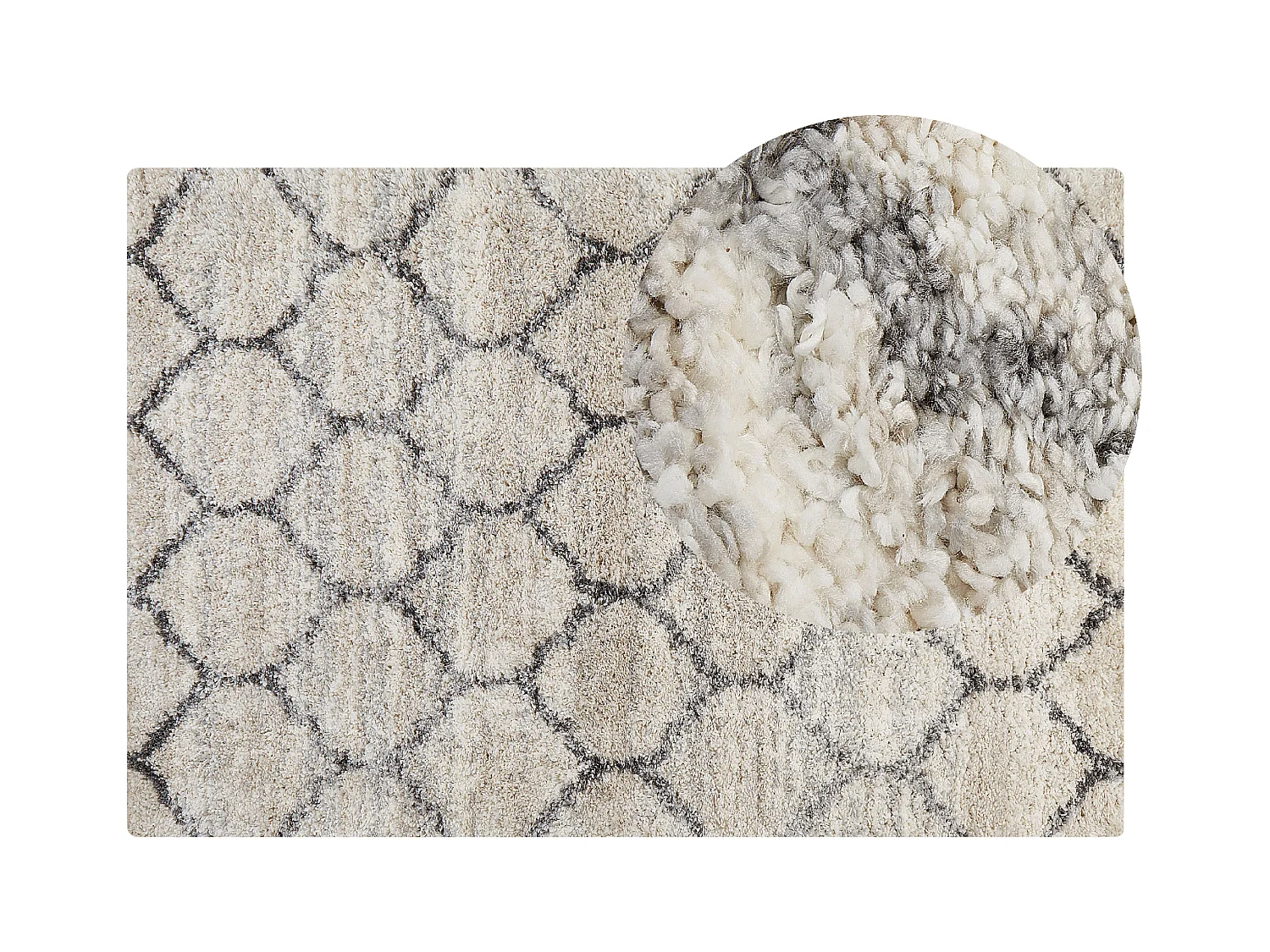 Vloerkleed polypropyleen lichtbeige/grijs 200 x 300 cm YEREVAN