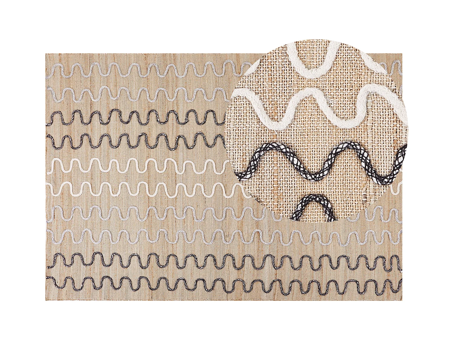 Alfombra SOGUT 160 x 230 cm Yute Beige