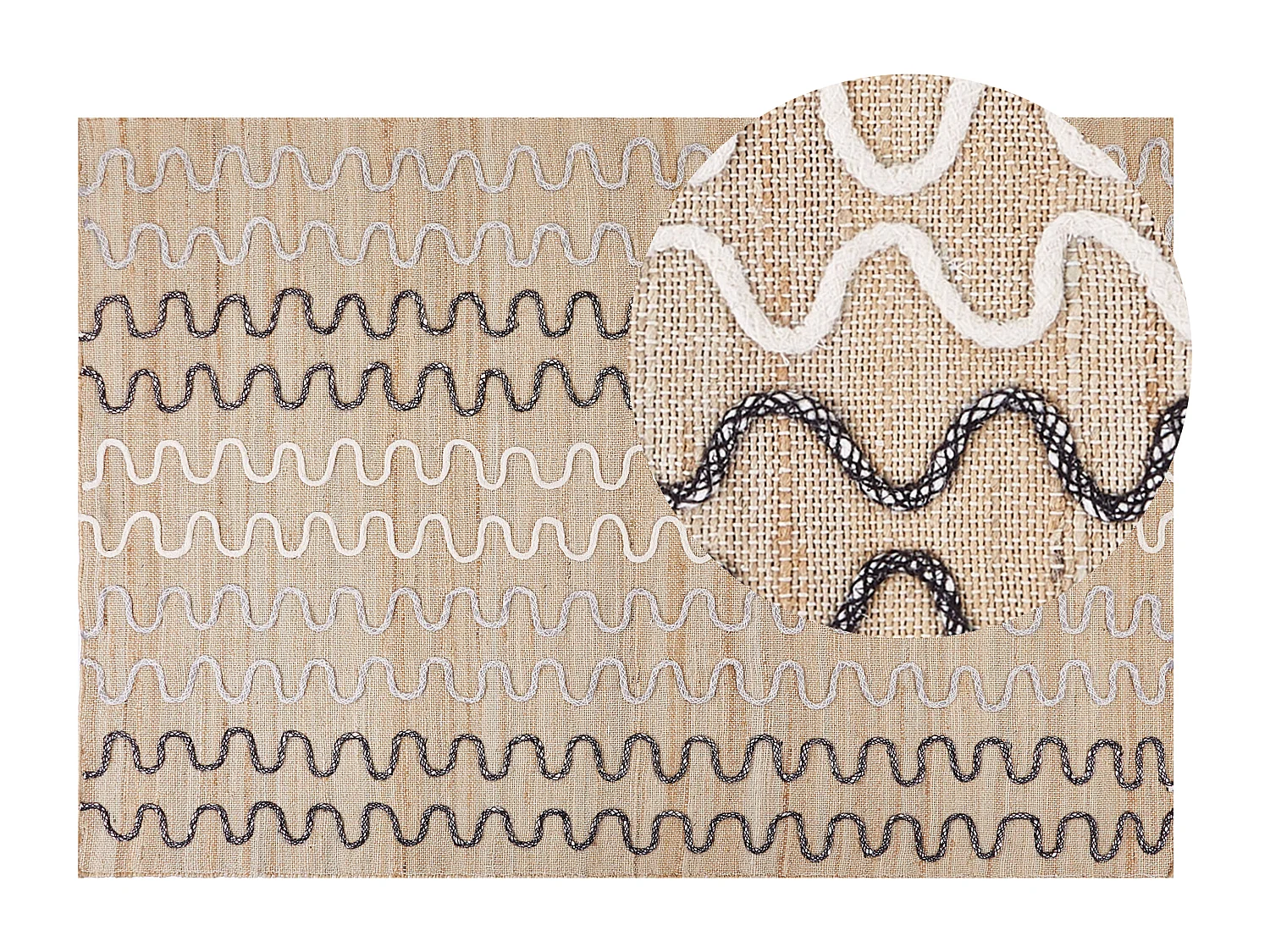 Tappeto iuta beige 160 x 230 cm SOGUT