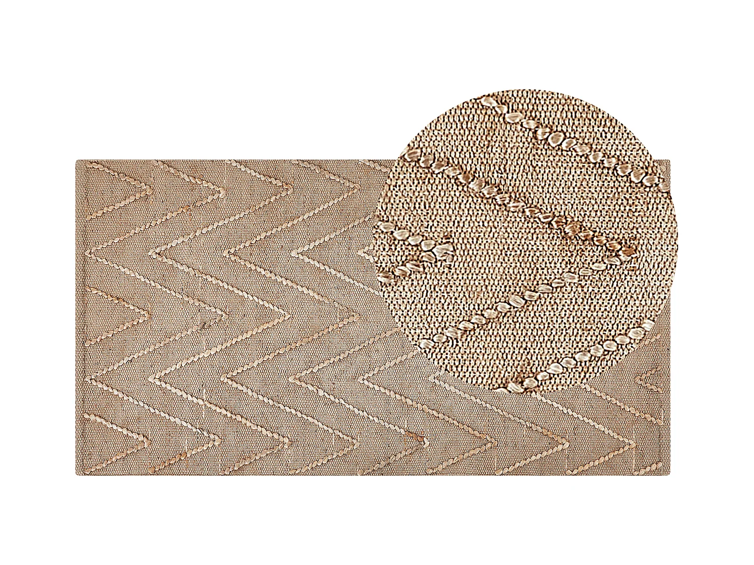 Dywan z juty 80 x 150 cm beżowy DADAY