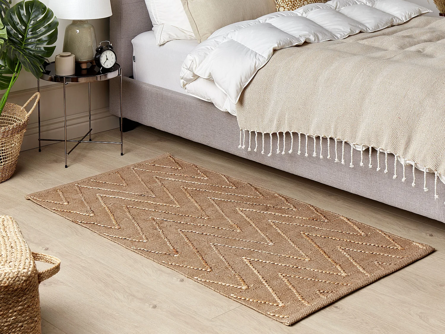 Teppich DADAY 80 x 150 cm Jute Beige