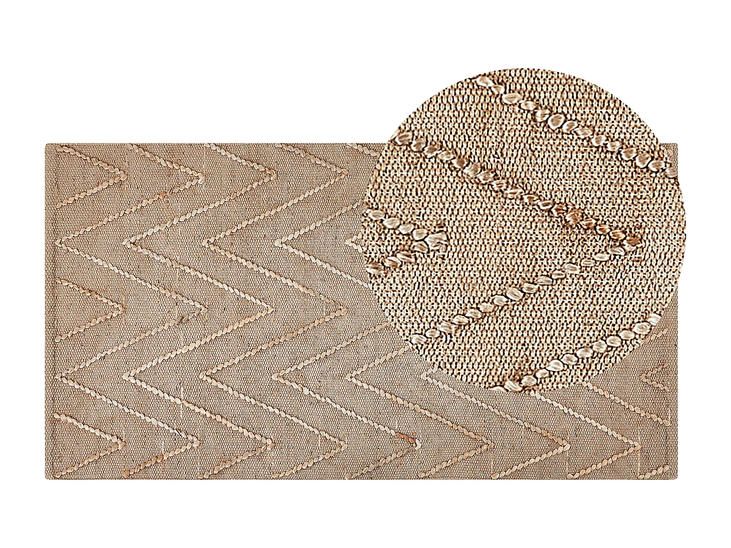 Dywan z juty 80 x 150 cm beżowy DADAY