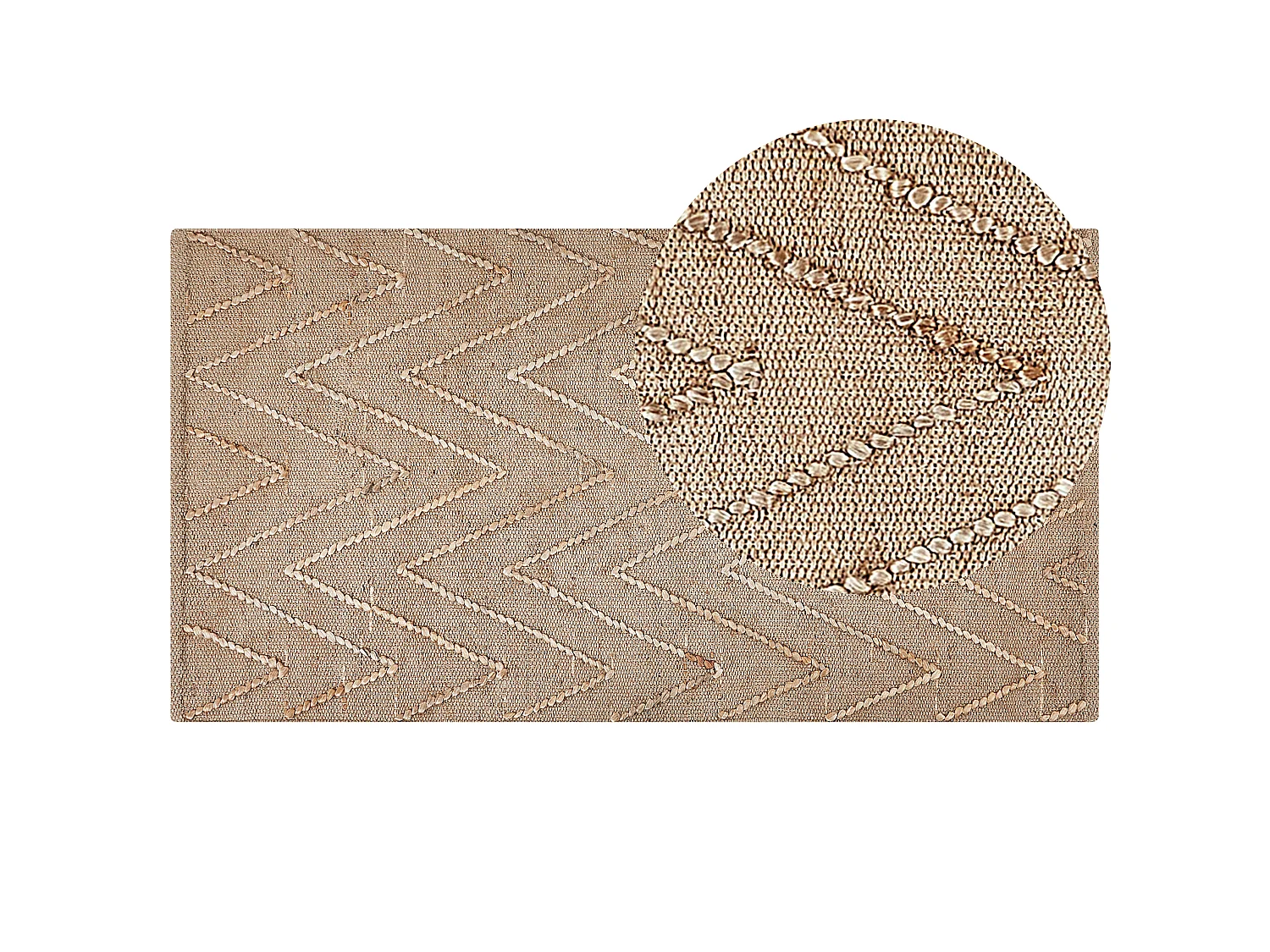Teppich DADAY 80 x 150 cm Jute Beige