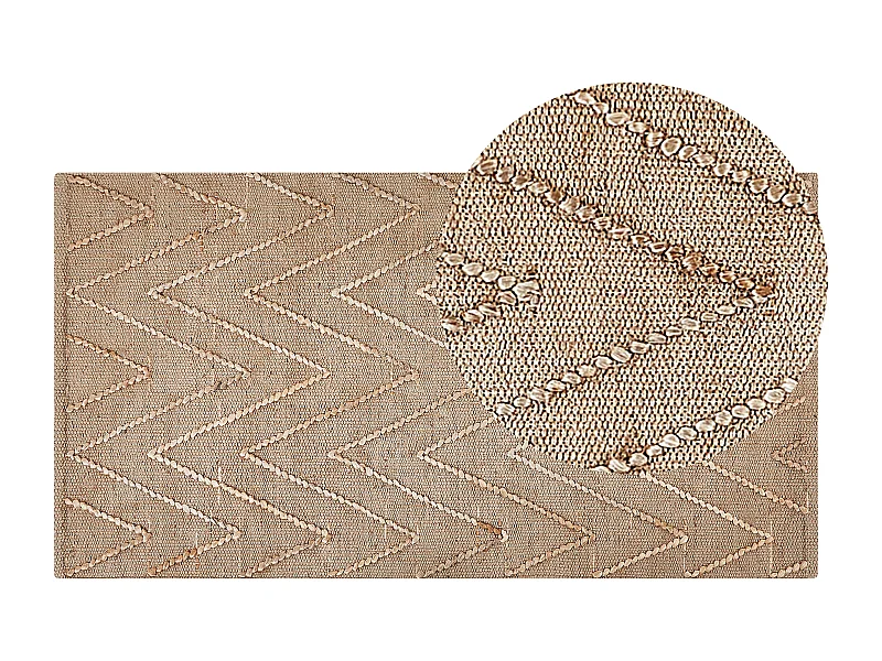 Tapis DADAY Beige 80 x 150 cm Jute
