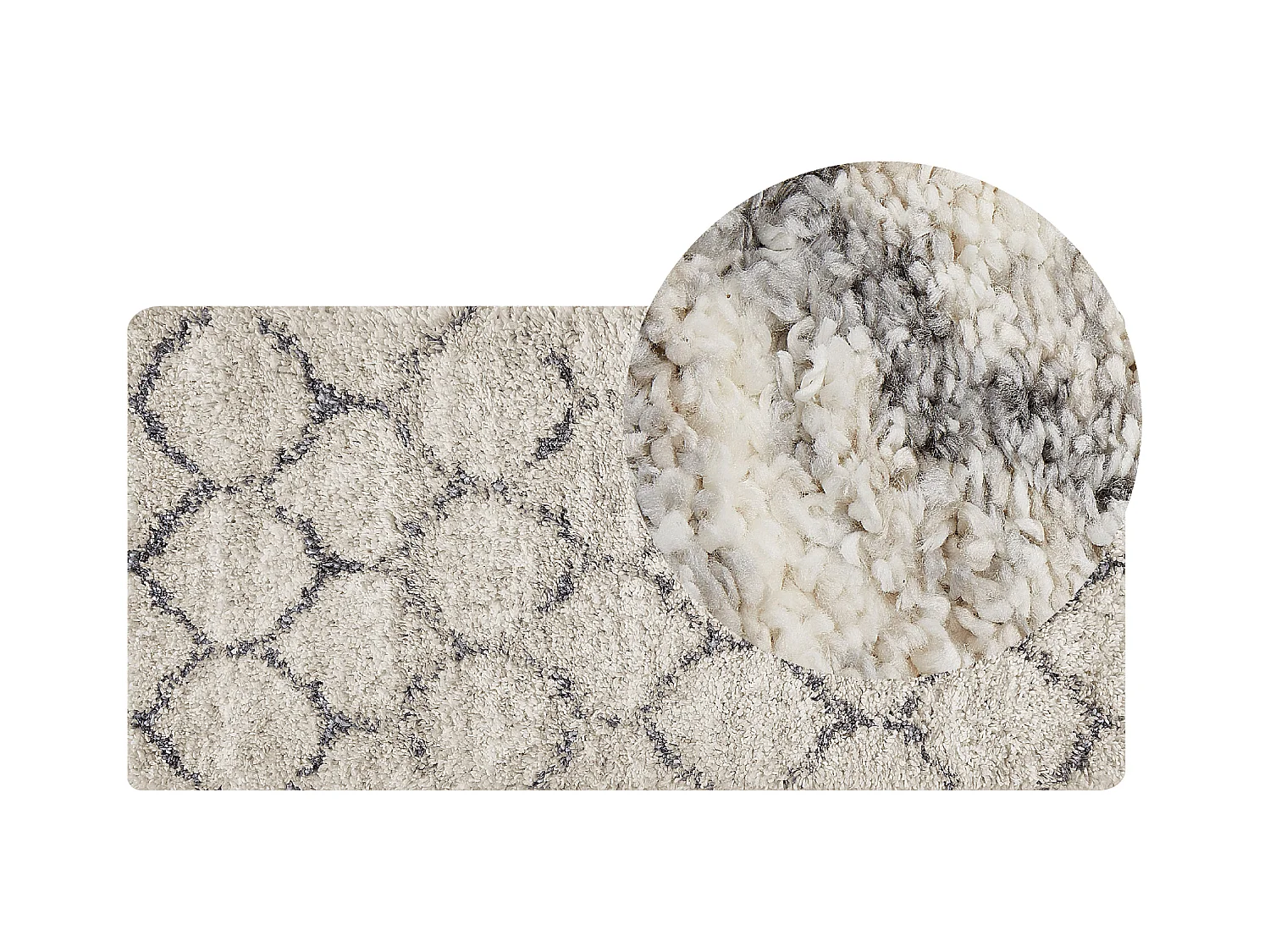 Tapete creme claro e cinzento 80 x 150 cm YEREVAN