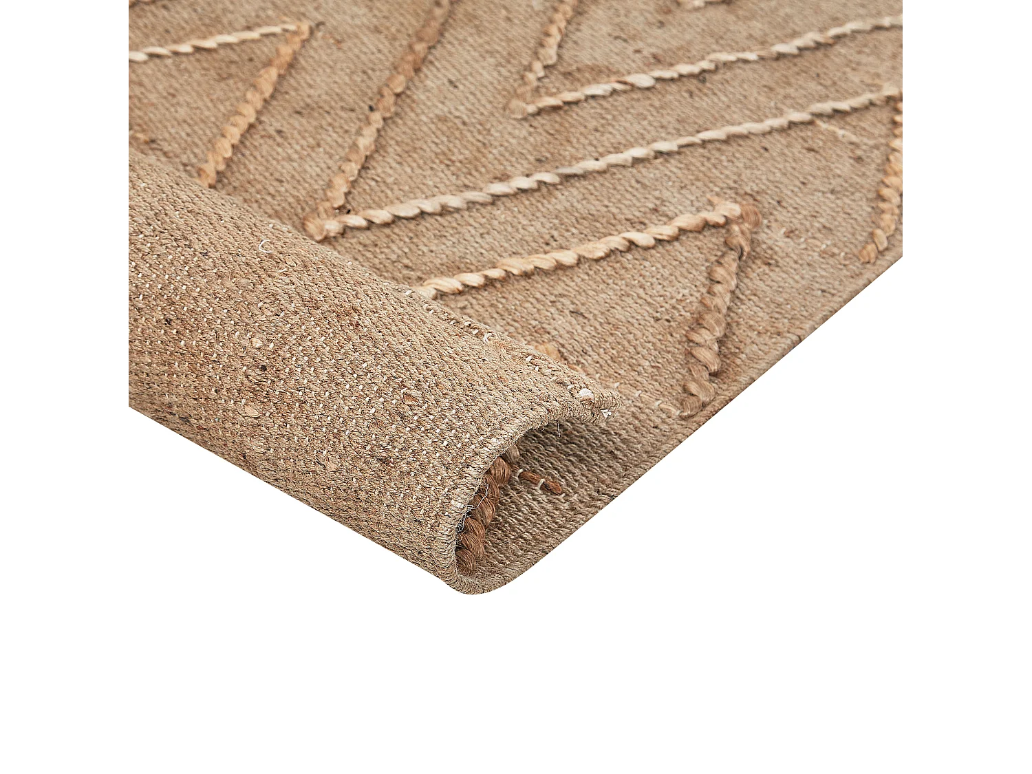 Vloerkleed DADAY 140 x 200 cm Jute Beige