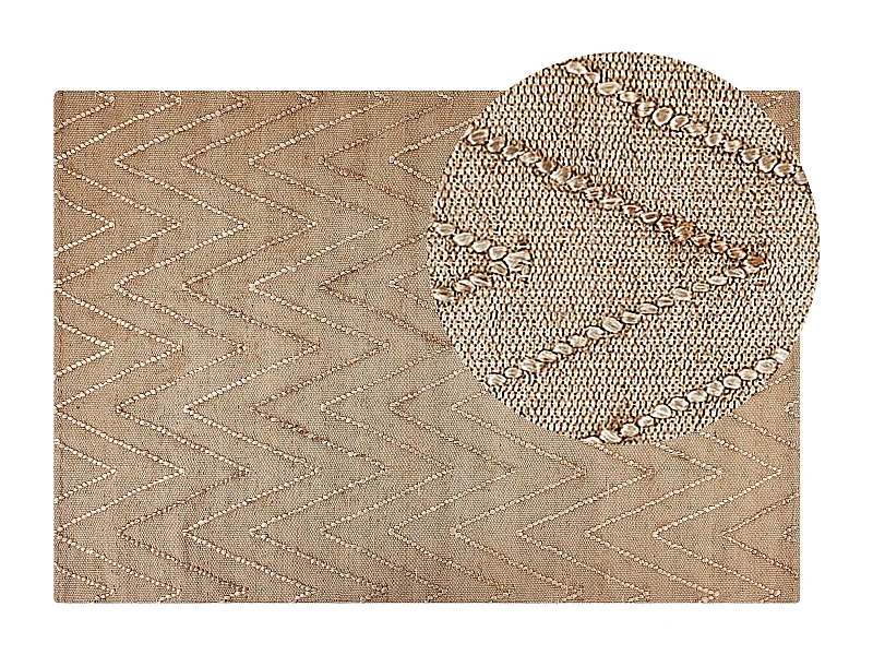 Vloerkleed DADAY 140 x 200 cm Jute Beige