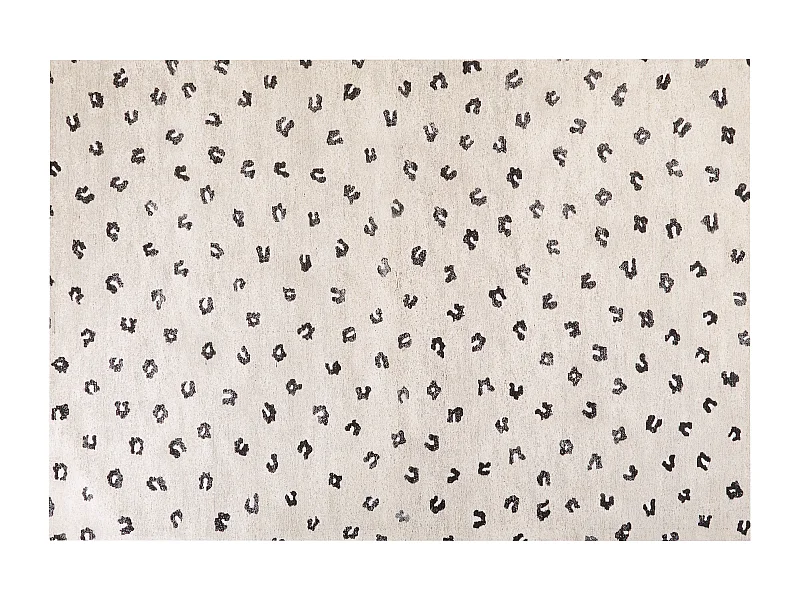 Moderner Teppich aus Baumwolle mit Punkten Hellbeige 160 x 230 cm Afis