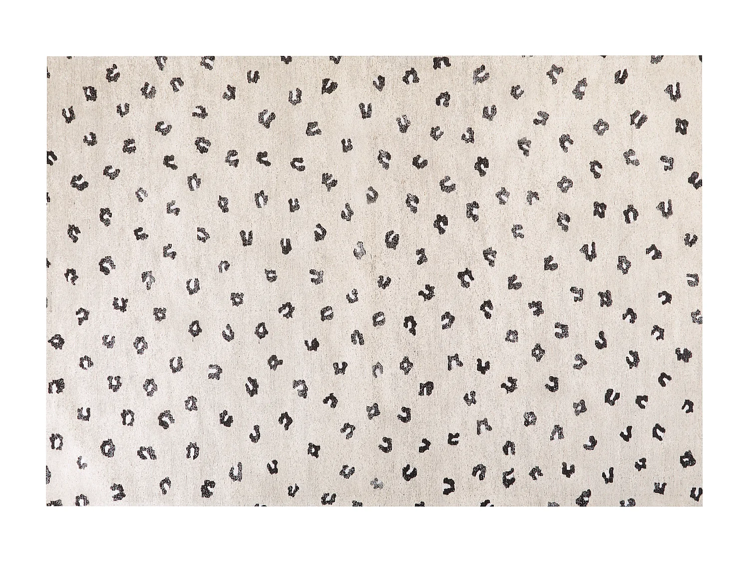 Moderner Teppich aus Baumwolle mit Punkten Hellbeige 160 x 230 cm Afis